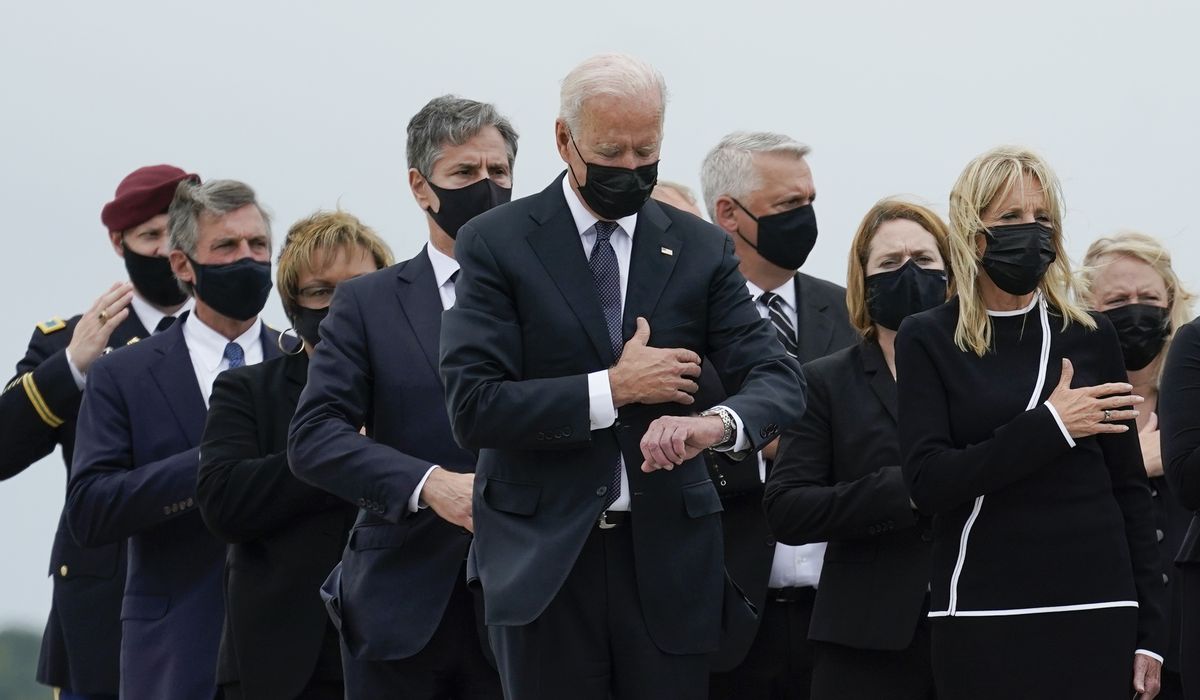 NextImg:Jen Psaki’s new book falsely recounts Biden’s watch check in troop ceremony