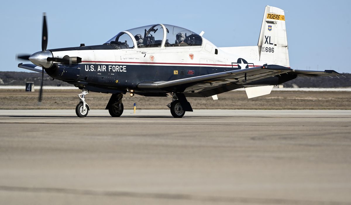 NextImg:Pilot instructor at Texas air base dies after seat ejects from plane on the ground