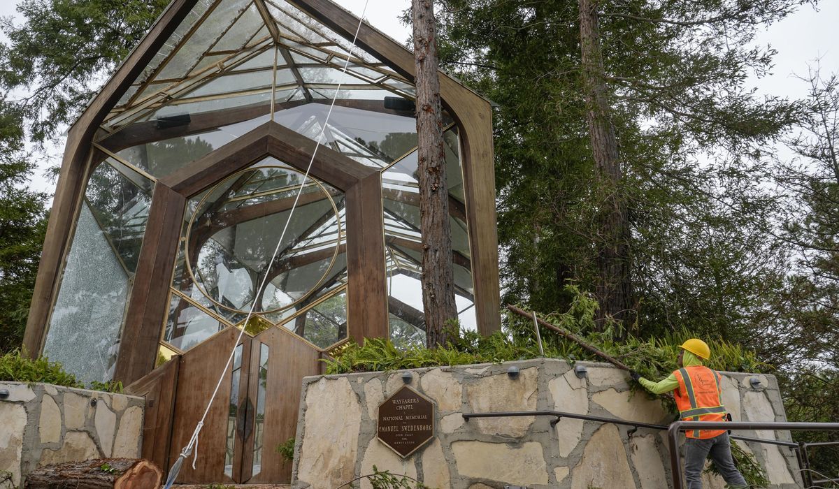NextImg:Landslide forces closure of iconic Southern California chapel designed by Frank Lloyd Wright’s son