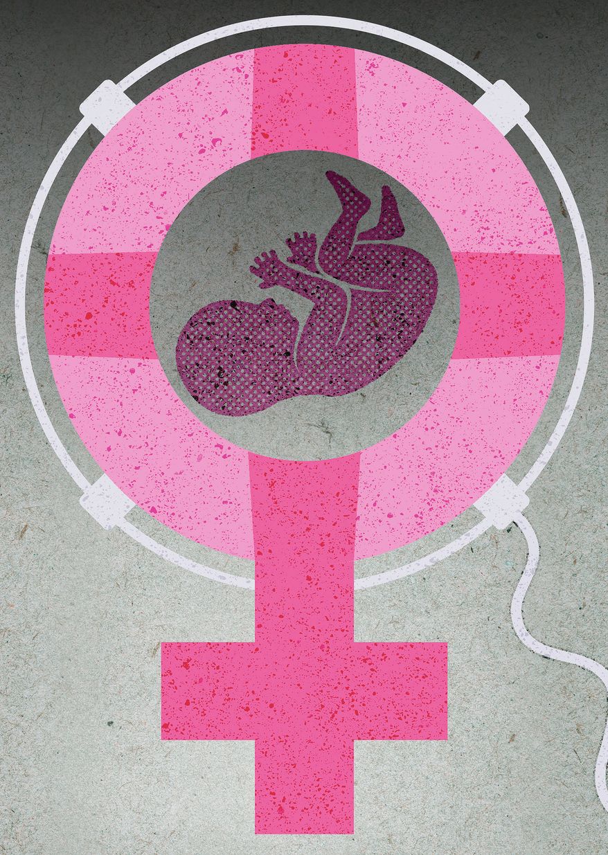 Women's health and abortion illustration by Greg Groesch / The Washington Times