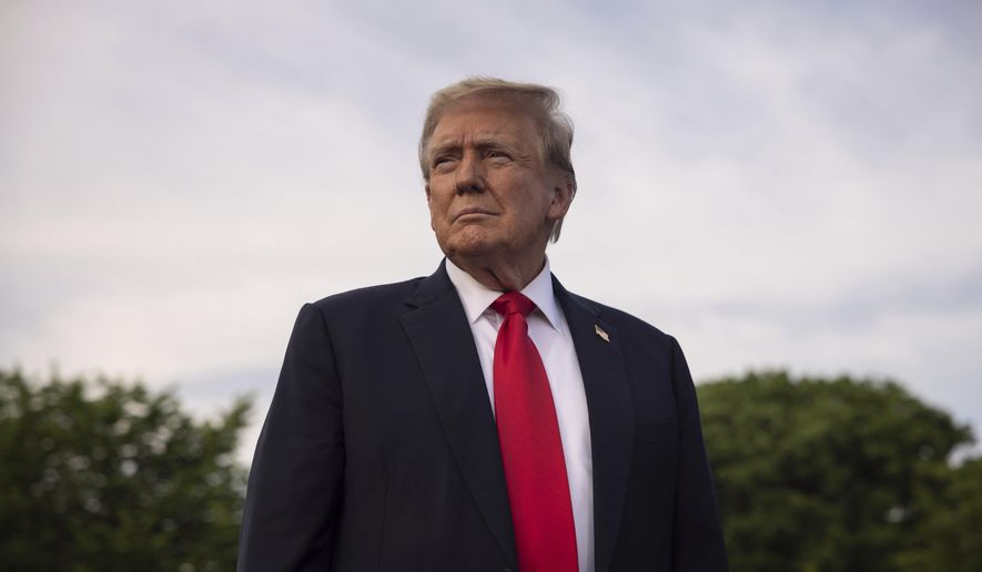 Republican presidential candidate former President Donald Trump arrives at a campaign rally in the south Bronx, Thursday, May. 23, 2024, in New York. (AP Photo/Yuki Iwamura)