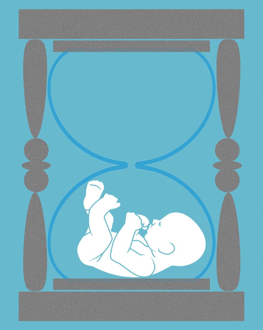 When is a baby human? illustration by Linas Garsys / The Washington Times
