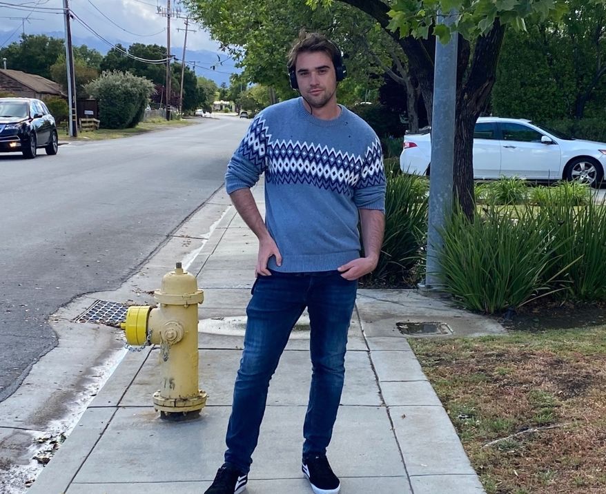Police in Campbell, California, said they booked Nicholas Hosteter, 25, on charges of elder abuse and battery on an officer Saturday after law enforcement had the suspect’s parents help officers bring Mr. Hosteter into custody. Police said the battery charge stemmed from the suspect kicking an officer while being arrested. (Image courtesy of the Campbell Police Department)