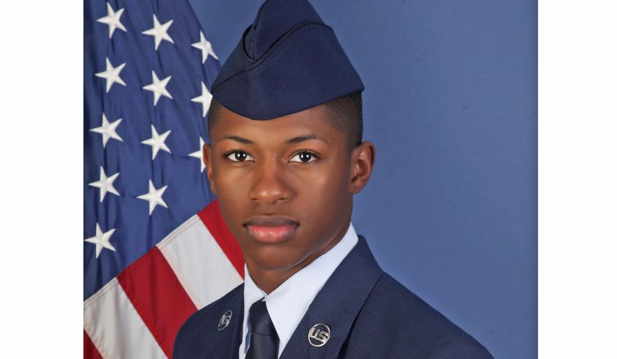 This photo provided by the U.S. Air Force, shows Senior Airman Roger Fortson in a Dec. 24, 2019, photo. (U.S. Air Force via AP, File)