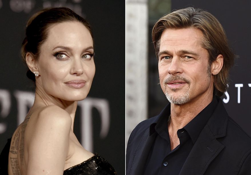 This combination photo shows Angelina Jolie at a premiere in Los Angeles on Sept. 30, 2019, left, and Brad Pitt at a special screening on Sept. 18, 2019. A daughter of actors Angelina Jolie and Brad Pitt filed paperwork Monday, May 27, 2024, to legally remove “Pitt” from her name. (AP Photo/File)