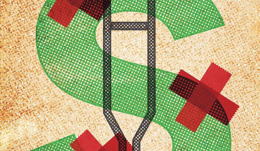 Consumer Financial Protection Bureau (CFPB) and small business' medical debt rule illustration by Greg Groesch / The Washington Times