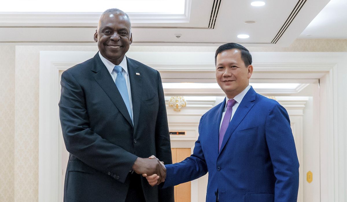 NextImg:U.S. defense secretary meets Cambodia’s top officials to push for stronger ties with China’s ally