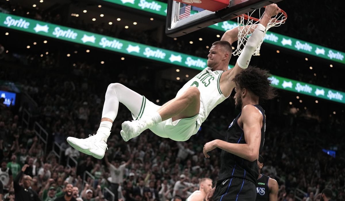 NextImg:Brown has 22, Porzingis returns with 20 as Celtics open NBA Finals with 107-89 win over Mavericks