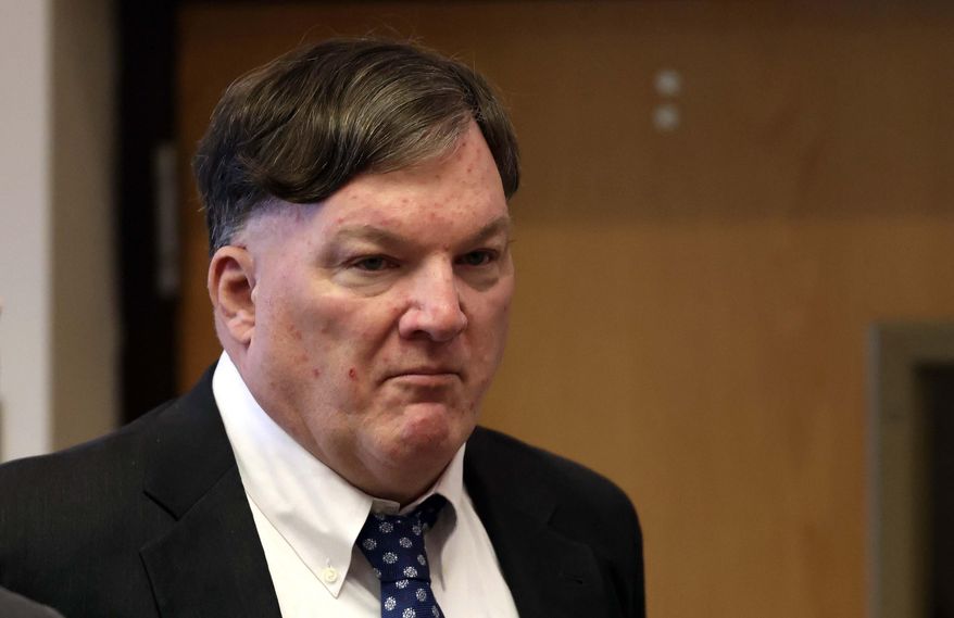 Alleged Gilgo serial killer Rex Heuermann appears inside Judge Tim Mazzei's courtroom on Feb. 6, 2024 in Riverhead, N.Y. Prosecutors are planning a major announcement in the case as Heuermann is set to appear in criminal court on Long Island on Thursday, June 6, 2024. (James Carbone/Newsday via AP)