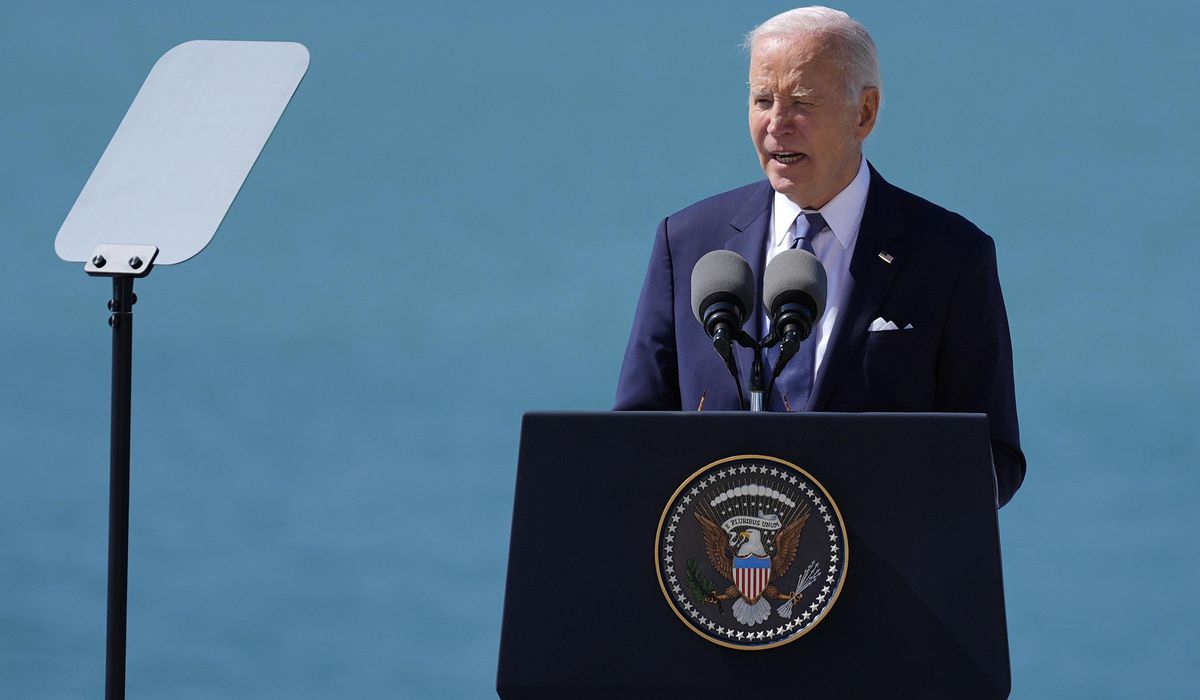 NextImg:Biden hails cliff-climbing defenders of democracy, swipes at Putin in Pointe du Hoc speech