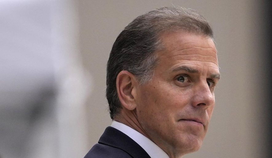Hunter Biden departs from federal court, Thursday, June 6, 2024, in Wilmington, Del. (AP Photo/Matt Rourke)