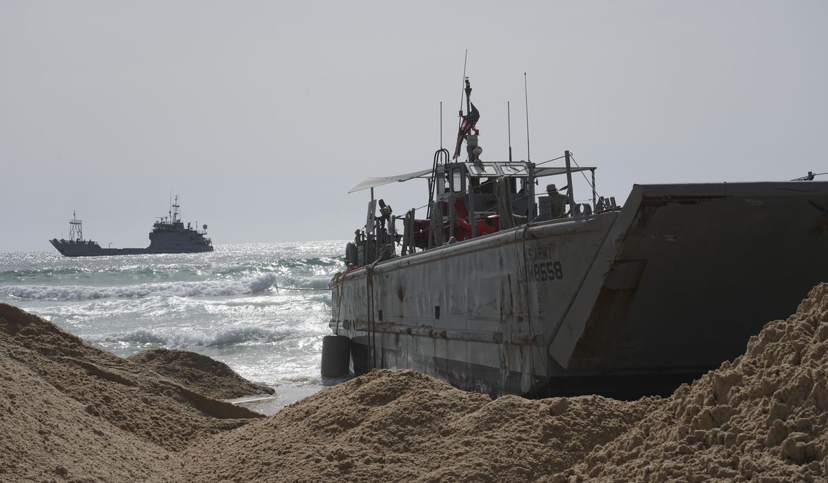 NextImg:Pentagon: U.S.-built Gaza pier open again after rough seas knocked it out