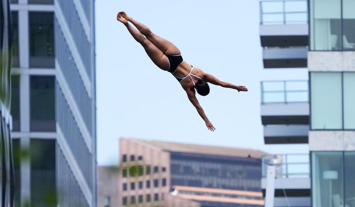 NextImg:Cliff divers will plunge 90 feet from a Boston art museum in sport’s marquee event