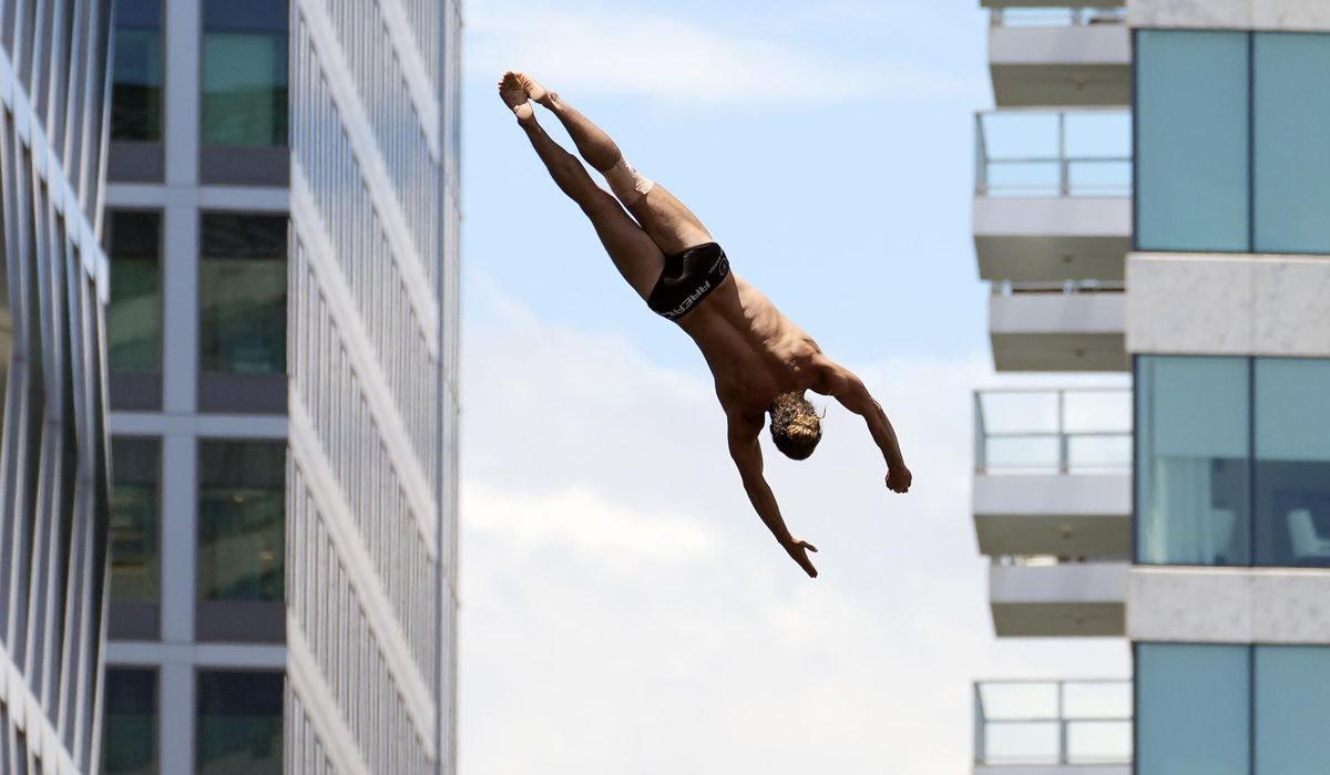 NextImg:They’re on the edge of glory, and the edge of an art museum, as cliff divers come to Boston