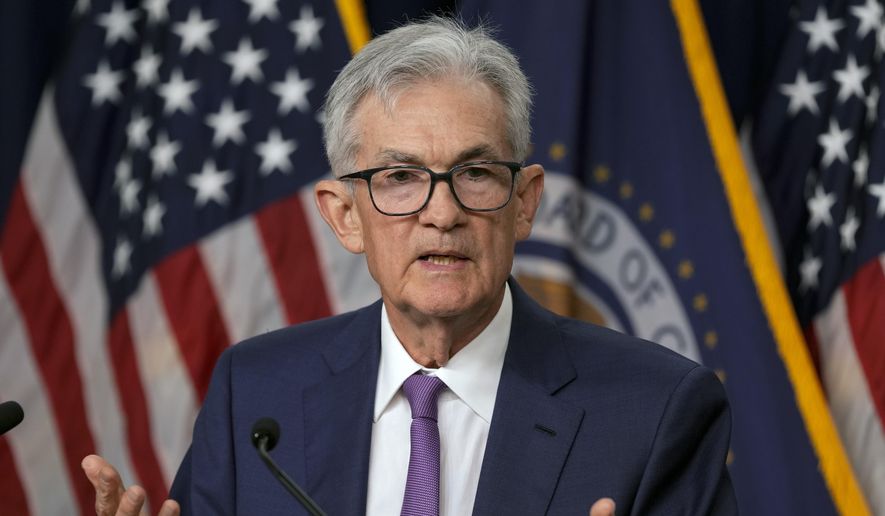 Federal Reserve Board Chair Jerome Powell speaks during a news conference at the Federal Reserve in Washington, May 1, 2024. On Wednesday, June 12, 2024, the Federal Reserve will end its latest meeting by issuing a policy statement, updating its economic and interest-rate projections and holding a news conference with Powell.(AP Photo/Susan Walsh, File)