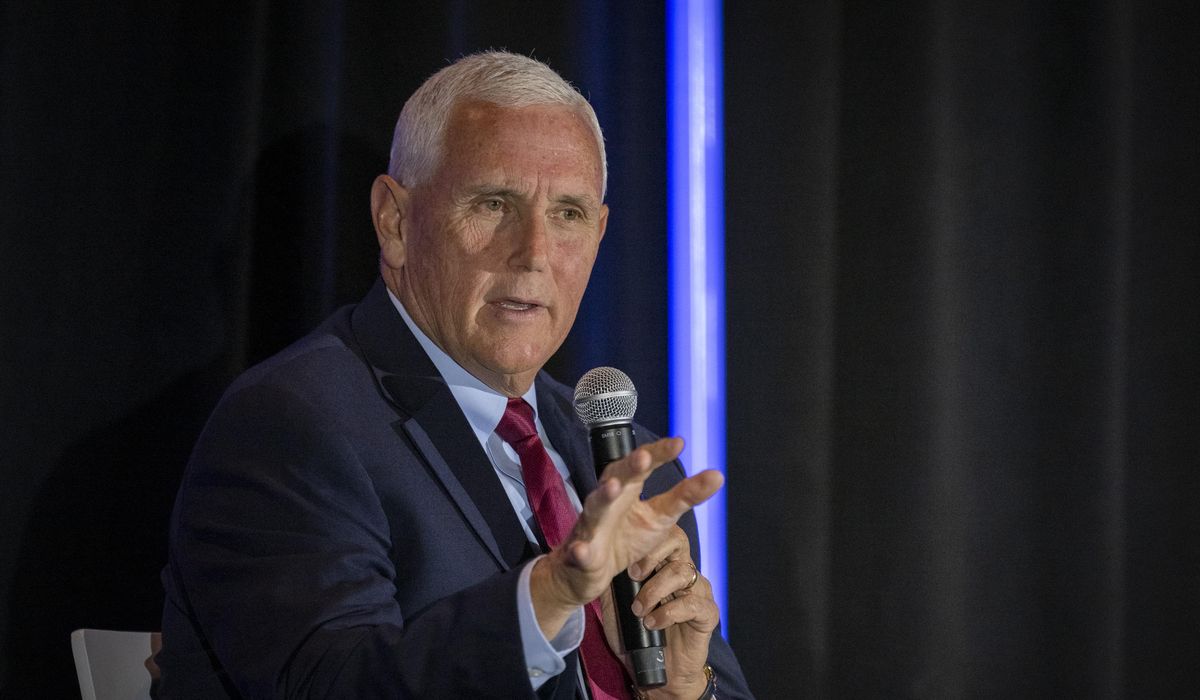 NextImg:Former Vice President Mike Pence supports Trump’s tough approach on trade