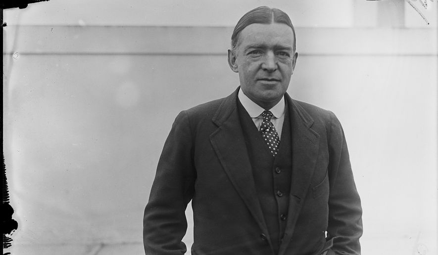 Sir Ernest Shackleton, a noted explorer and writer, is shown as he arrived in New York on the Aquitania, on a hurried business trip to Canada, Jan. 30, 1921. The wreck of the last ship belonging to the famed explorer of Antarctica has been found off the coast of Canada by an international team led by the Royal Canadian Geographical Society. The Quest was found using sonar scans on Sunday evening, June 9, 2024, sitting on its keel under 390 meters of churning, frigid water. (AP Photo, File)