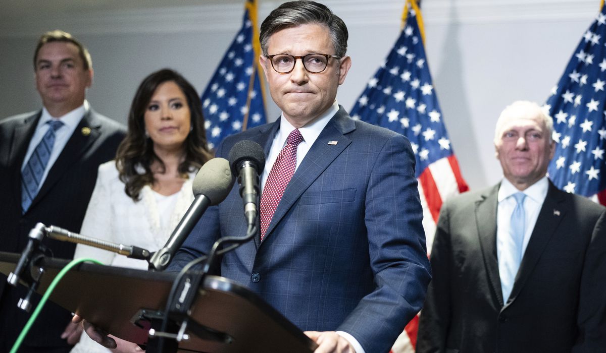 NextImg:Speaker Mike Johnson says House plans to sue DOJ for Biden interview tapes