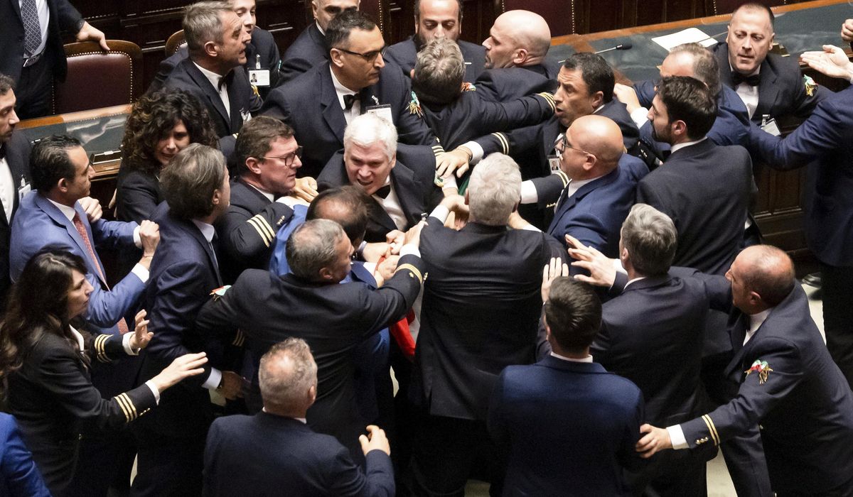 NextImg:Fistfight erupts in Italian Parliament as tensions rise over expanding regional autonomy