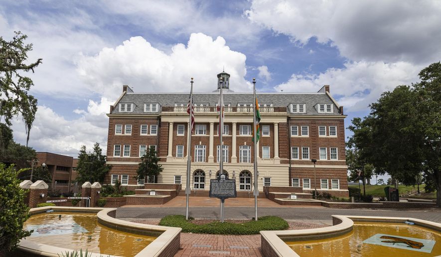 Lee Hall sits atop the hill at the Florida A&M University campus in Tallahassee, Fla., Thursday, June 6, 2024. (AP Photo/Mark Wallheiser) ** FILE **