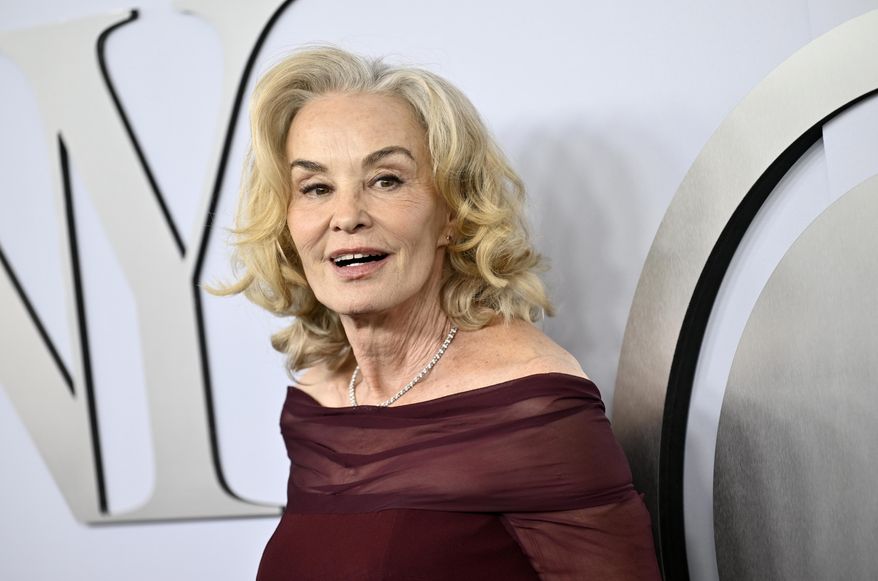 Jessica Lange arrives at the 77th Tony Awards on Sunday, June 16, 2024, in New York. (Photo by Evan Agostini/Invision/AP)
