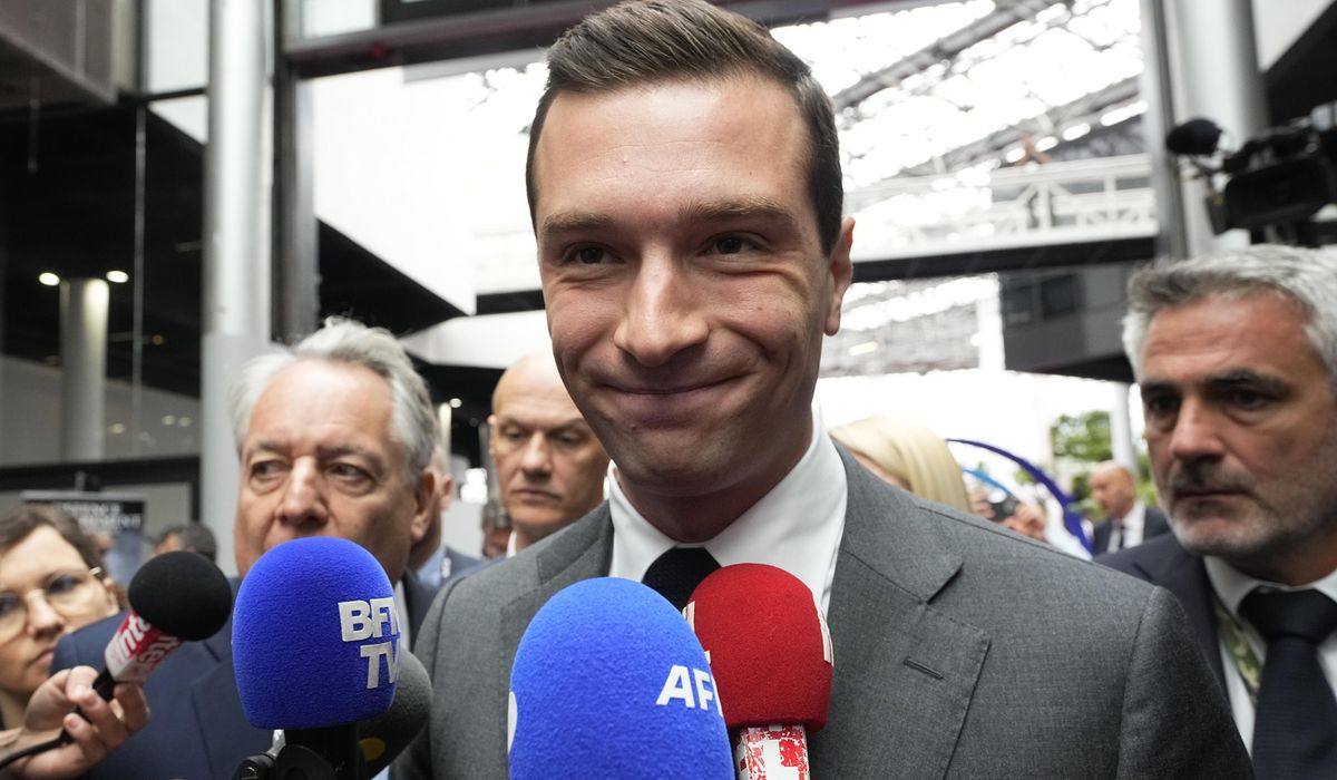 NextImg:Far-right leader Bardella backpedals on taking France out of NATO strategic military command