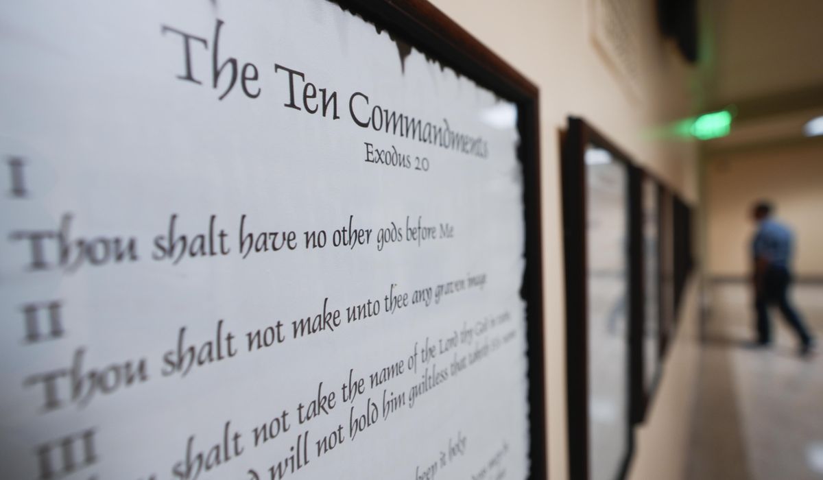 NextImg:Trump says the Ten Commandments should be displayed in schools and ‘other places’