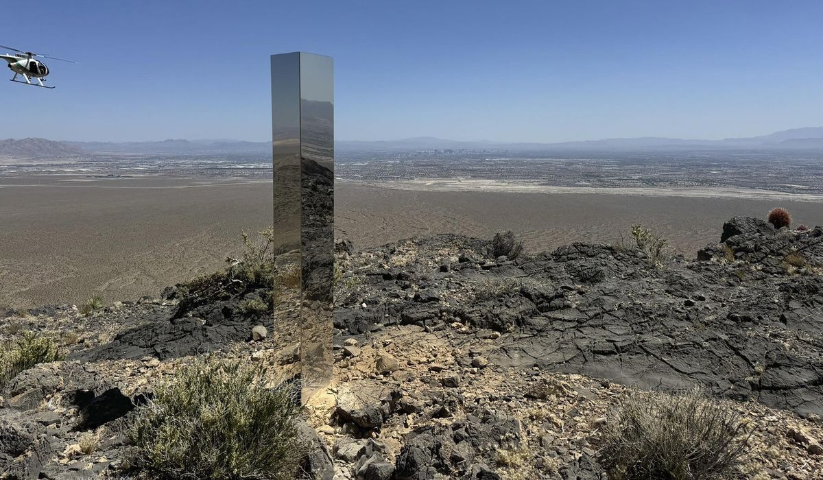 NextImg:Mysterious monolith removed from mountains outside Las Vegas