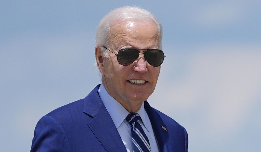 President Joe Biden arrives at Andrews Air Force Base, Thursday, June 27, 2024, in Andrews Air Force Base, Md. (AP Photo/Evan Vucci)