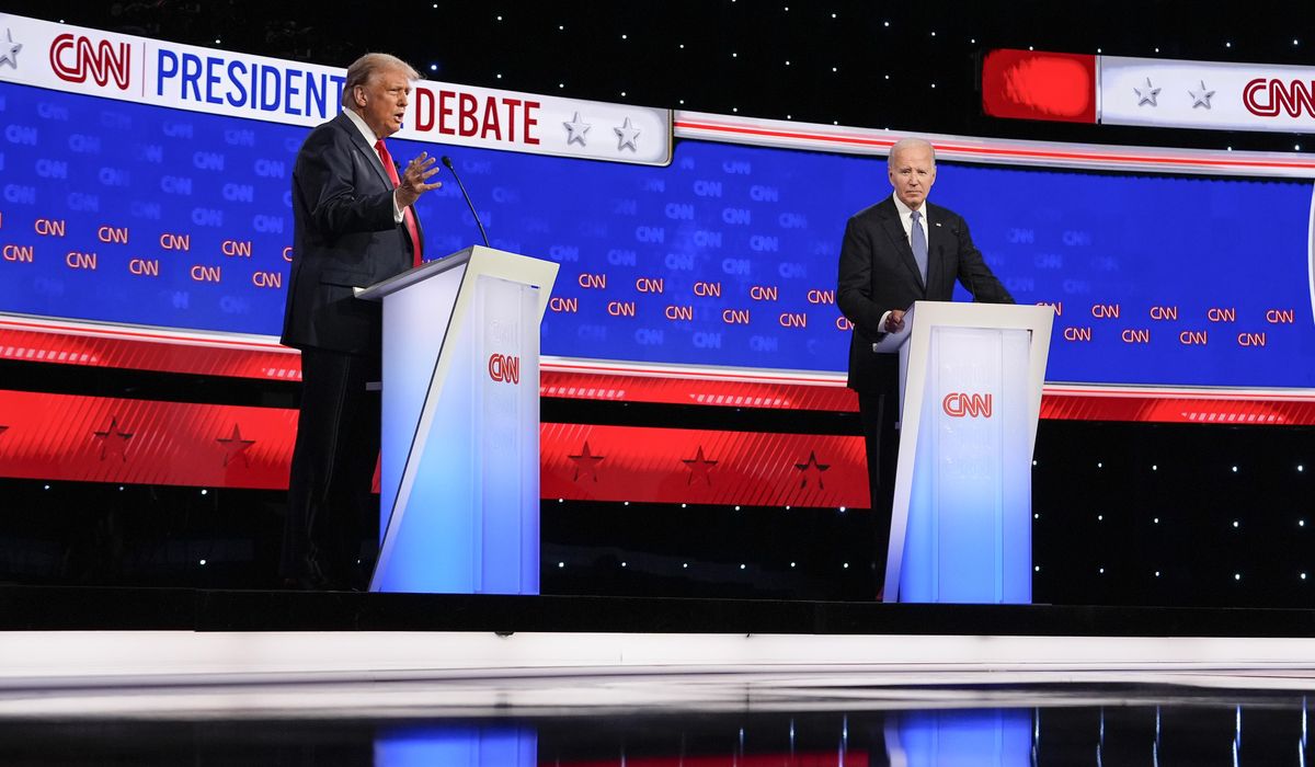 NextImg:Trump, Biden blame each other for inflation at debate
