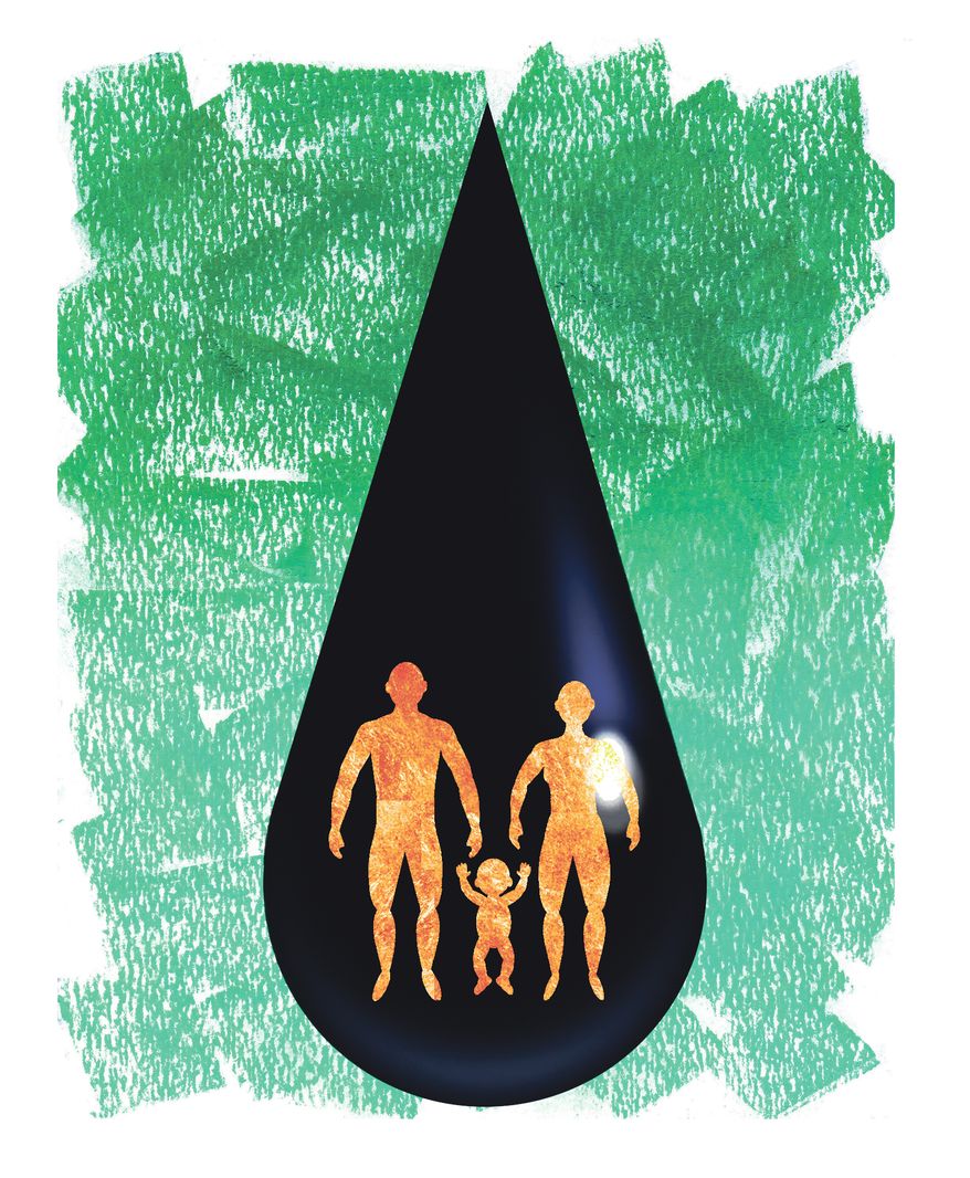 Life expectancy illustration by Alexander Hunter/ The Washington Times