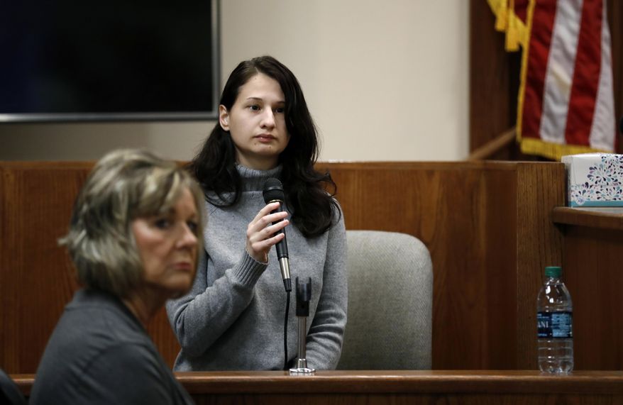 Gypsy Rose Blanchard takes the stand Nov. 15, 2018, in Springfield, Mo., during the trial of her ex-boyfriend, Nicholas Godejohn, who is accused of stabbing Blanchard's mother, Clauddine "Dee Dee" Blanchard, at her home in June 2015. (Nathan Papes/The Springfield News-Leader via AP, File)