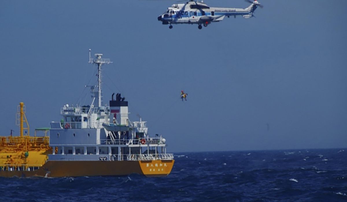 NextImg:Woman swept to sea while swimming at a Japanese beach is rescued 37 hours later and 50 miles away