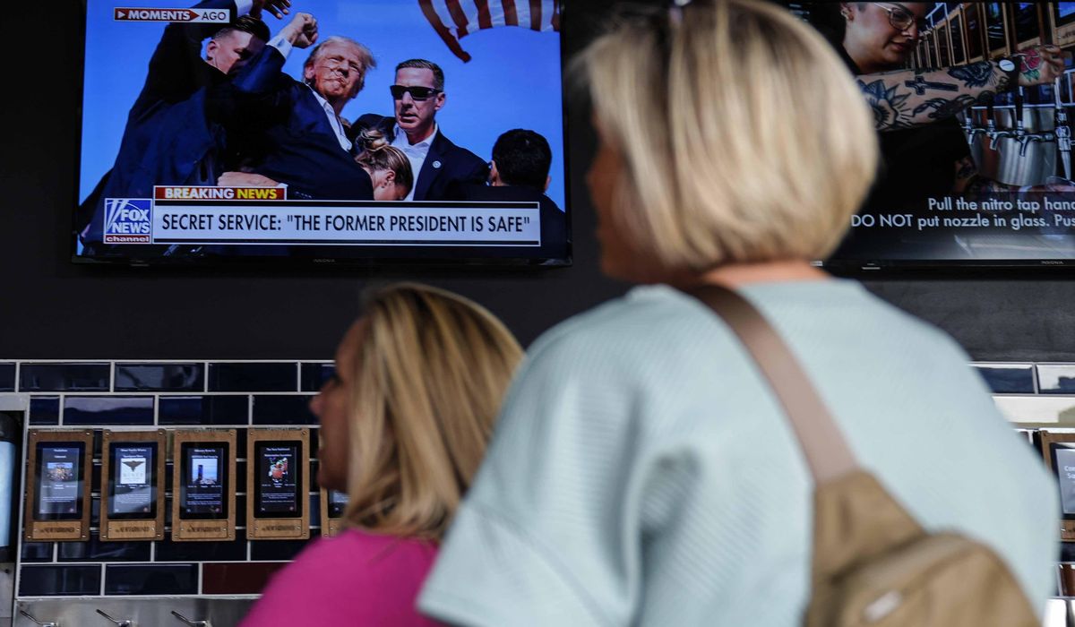 NextImg:Shocking images from Trump rally as reporters rush in to cover it