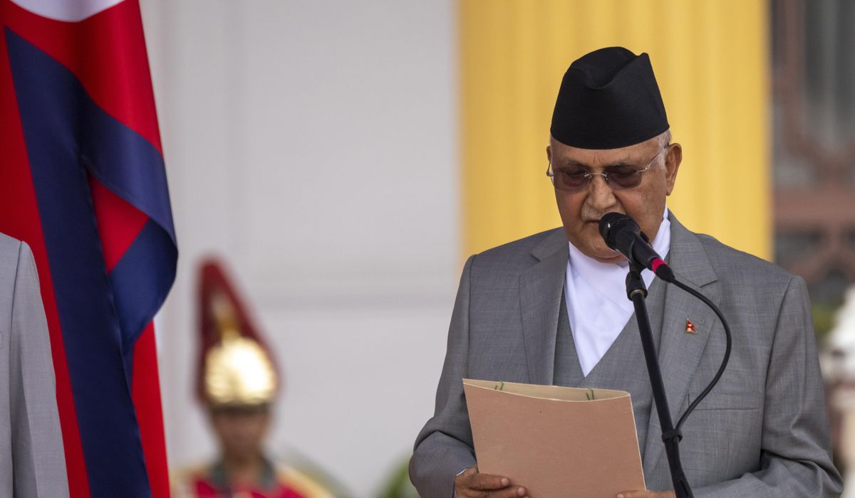 NextImg:Nepal’s new prime minister has taken the oath of office at a ceremony in Kathmandu