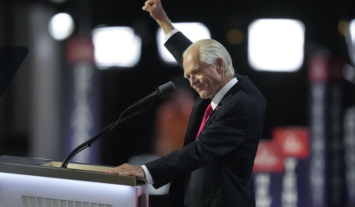 NextImg:Trump White House adviser Peter Navarro defiant in RNC speech just hours after prison release