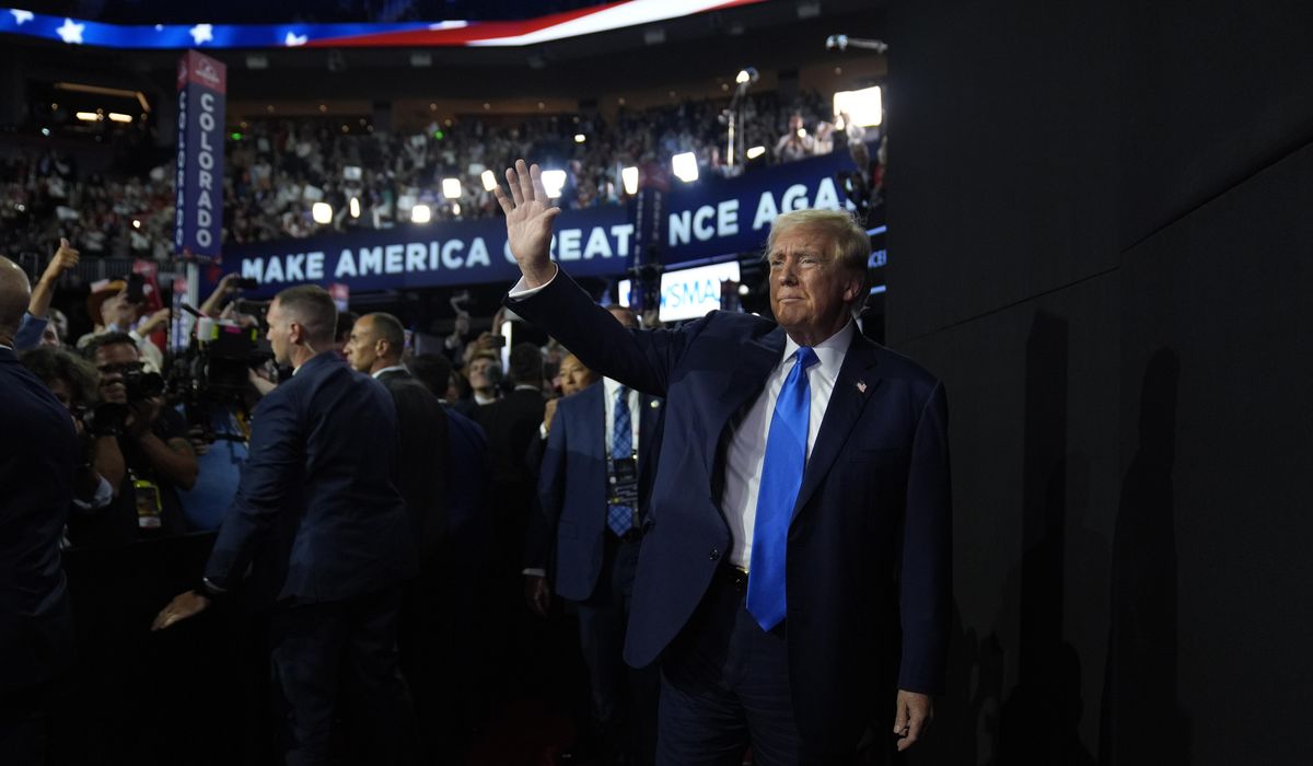 NextImg:Trump’s convention speech is anticipated as moment to pull away from Biden in White House race