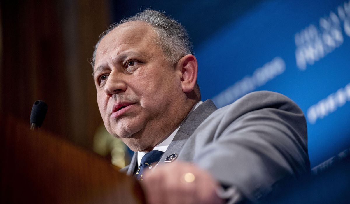 NextImg:Navy secretary slapped with Hatch Act violation for urging Biden’s reelection
