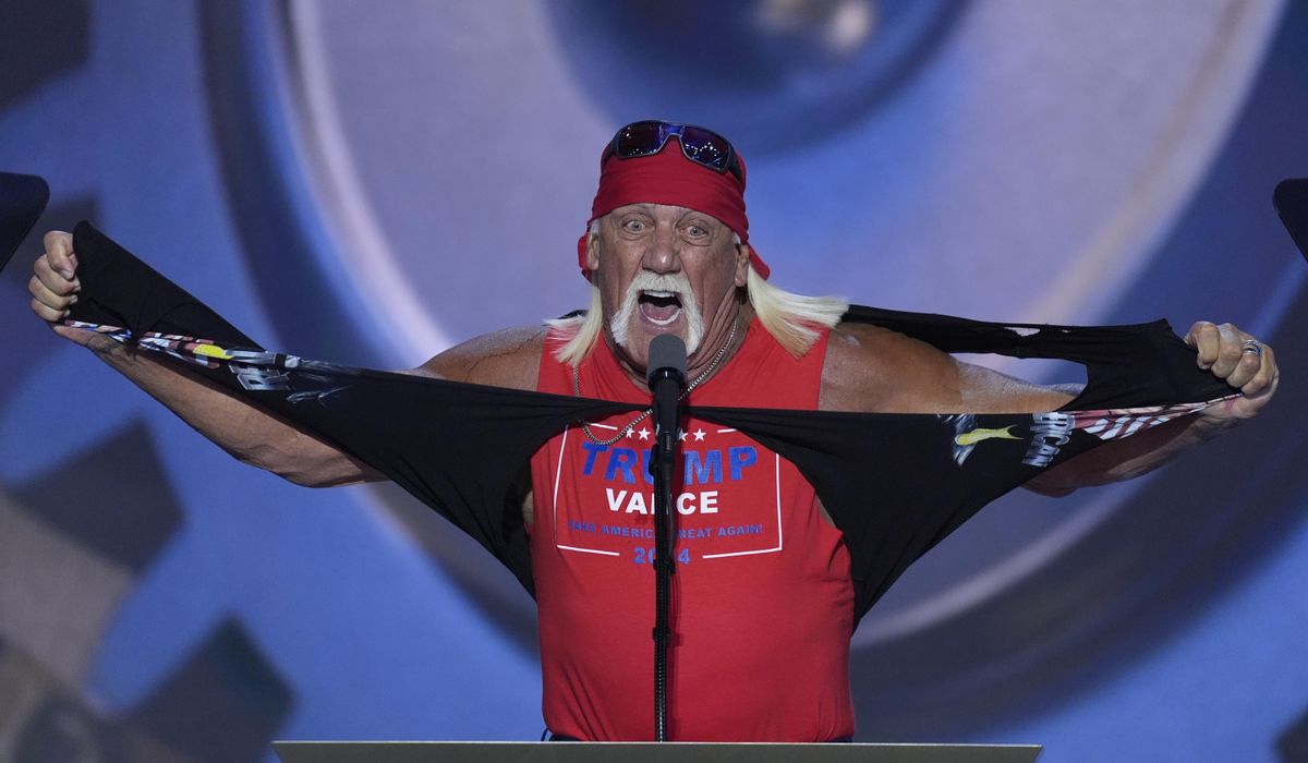 NextImg:The Hulkster climbs into the political ring for his ‘hero’ Trump at RNC
