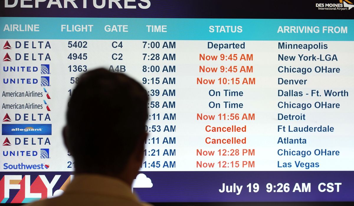 NextImg:Widespread Microsoft outage grounds airlines at D.C.-area airports