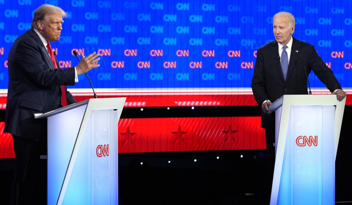 NextImg:Trump knocks out Biden, awaits replacement with much of the same progressive baggage