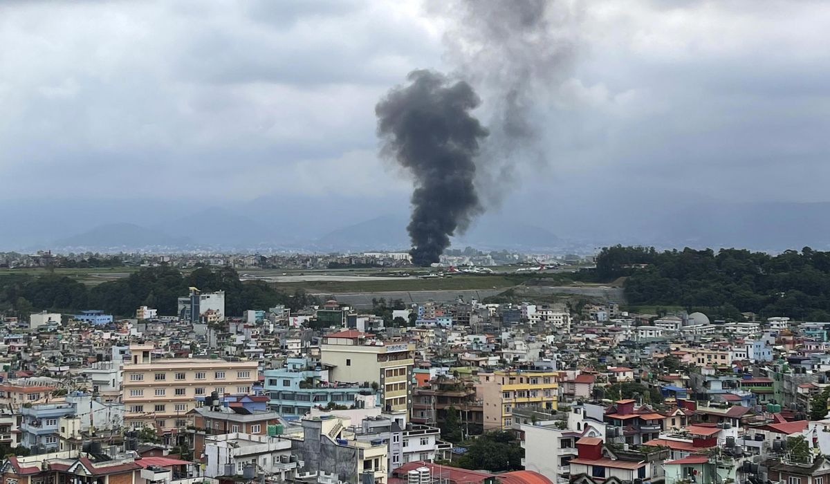 NextImg:Plane crashes just after takeoff from Nepal’s capital, killing 18 people. Pilot is lone survivor