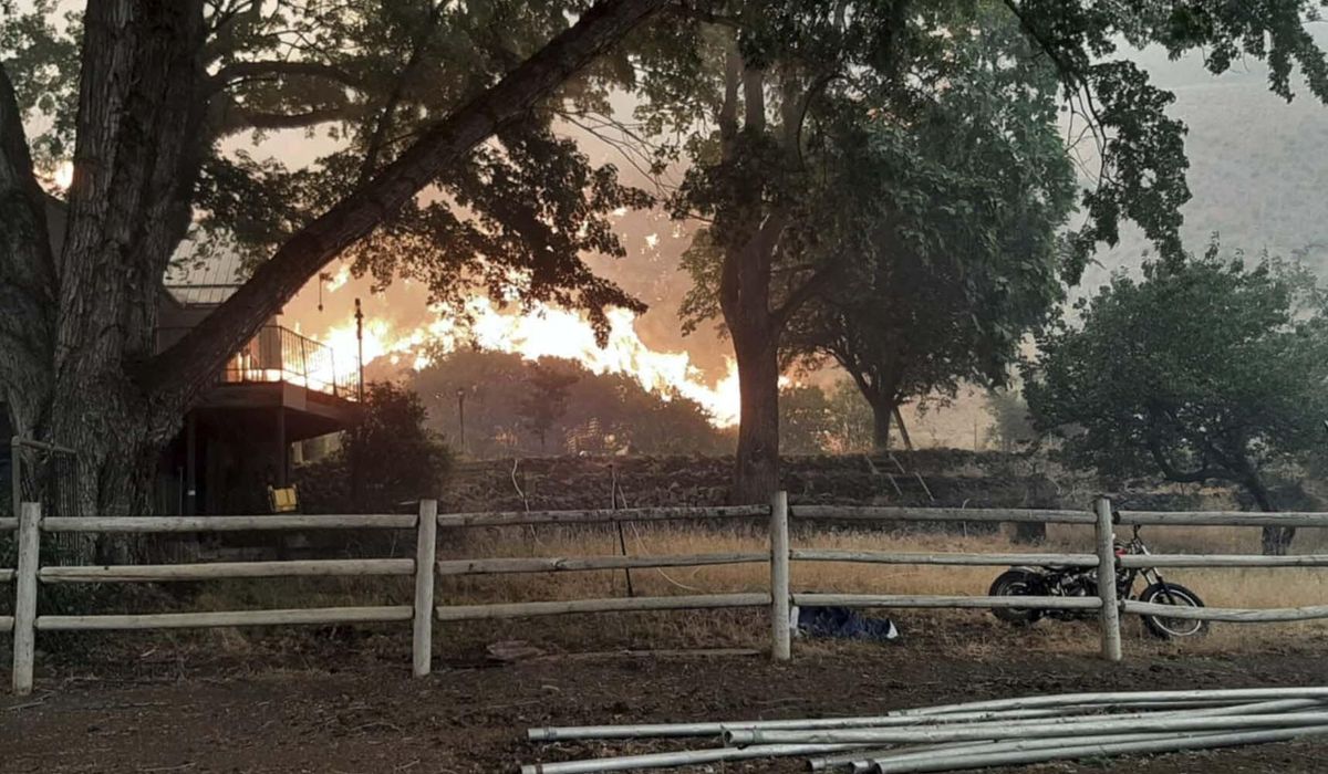 NextImg:A man is under arrest on suspicion of starting a California wildfire, prosecutor says
