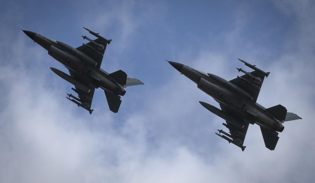 NextImg:Ukrainian President Zelenskyy hails the arrival of U.S.-made F16 fighter jets