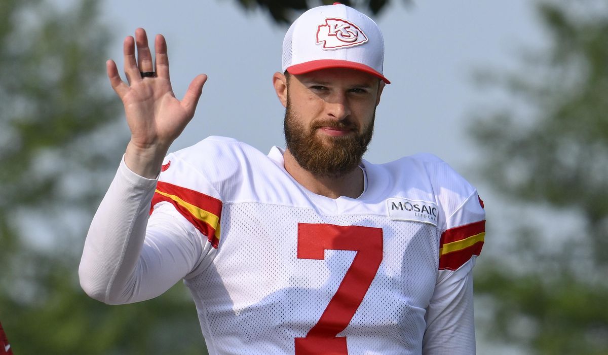 NextImg:Chiefs make Harrison Butker the highest-paid kicker in the NFL