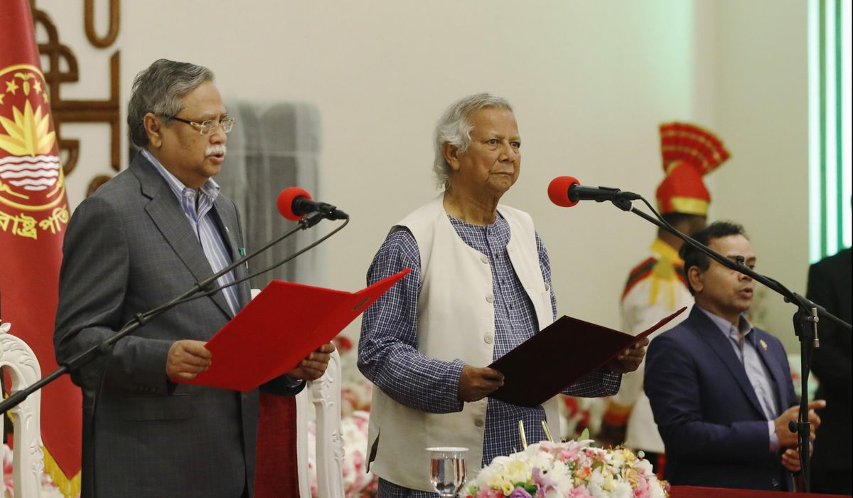NextImg:Interim leader Muhammad Yunus takes the helm in Bangladesh, to seek peace and prepare elections