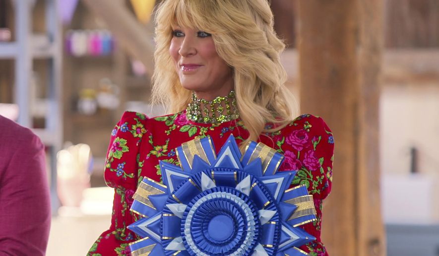 This image released by Netflix shows judge Sandra Lee in a scene from the baking competition series "Blue Ribbon Baking Championship." (Netflix via AP)