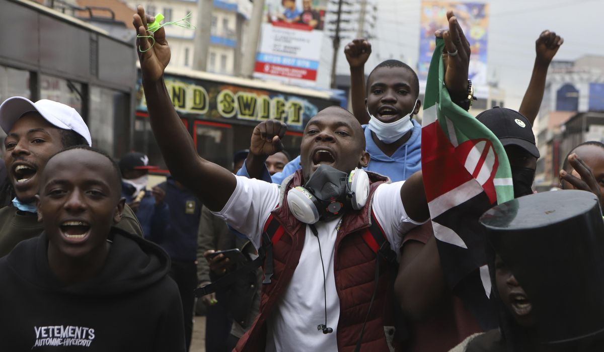 NextImg:Police in Kenya fire tear gas at protesters as new Cabinet ministers are sworn in