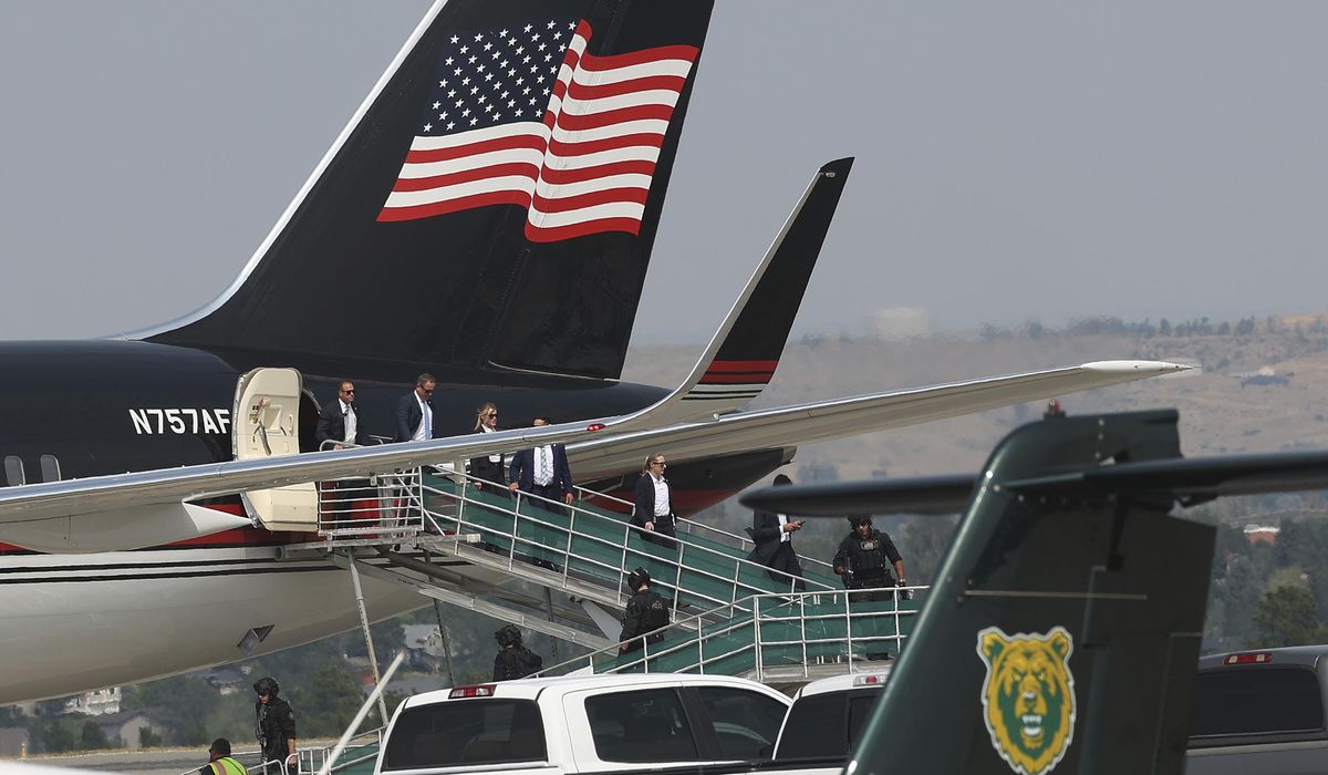 NextImg:Trump plane heading to Montana rally was diverted but landed safely, airport staff says