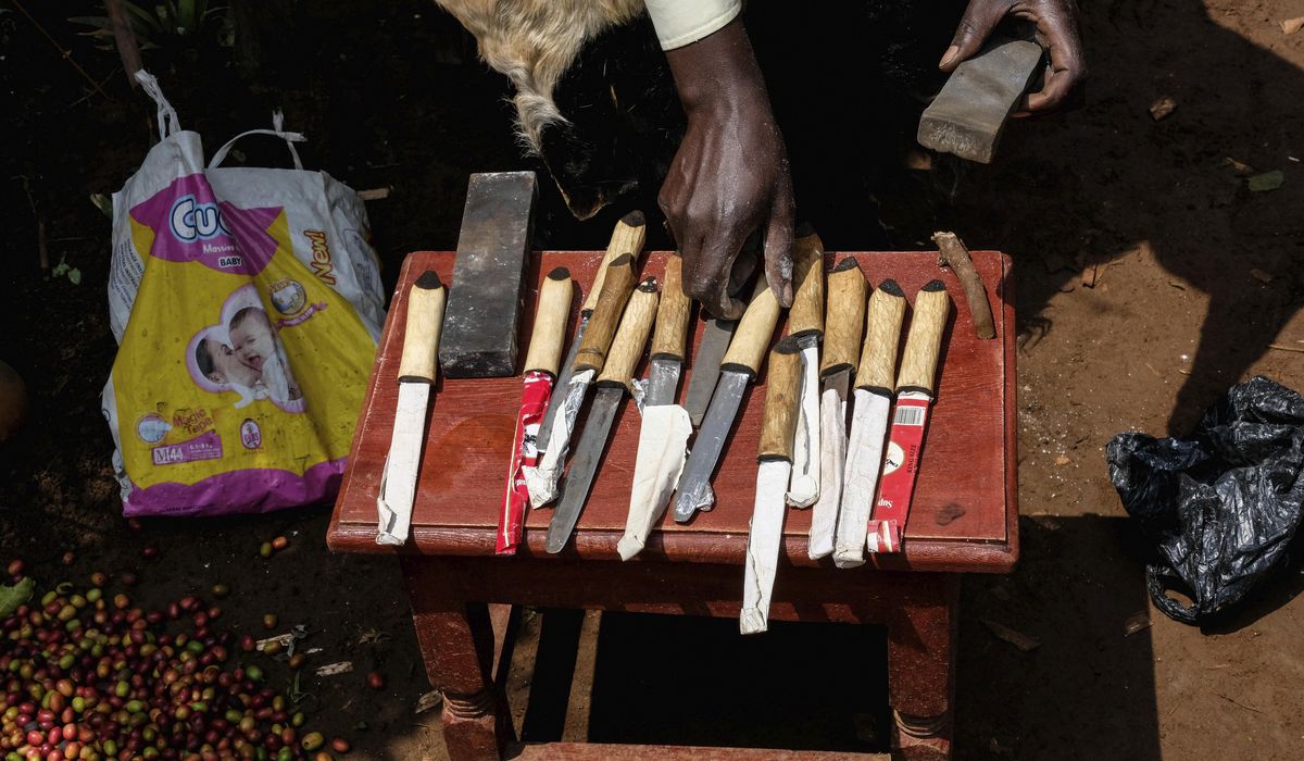 NextImg:A mass circumcision is marketed to tourists in a remote area of Uganda. Some are angrily objecting
